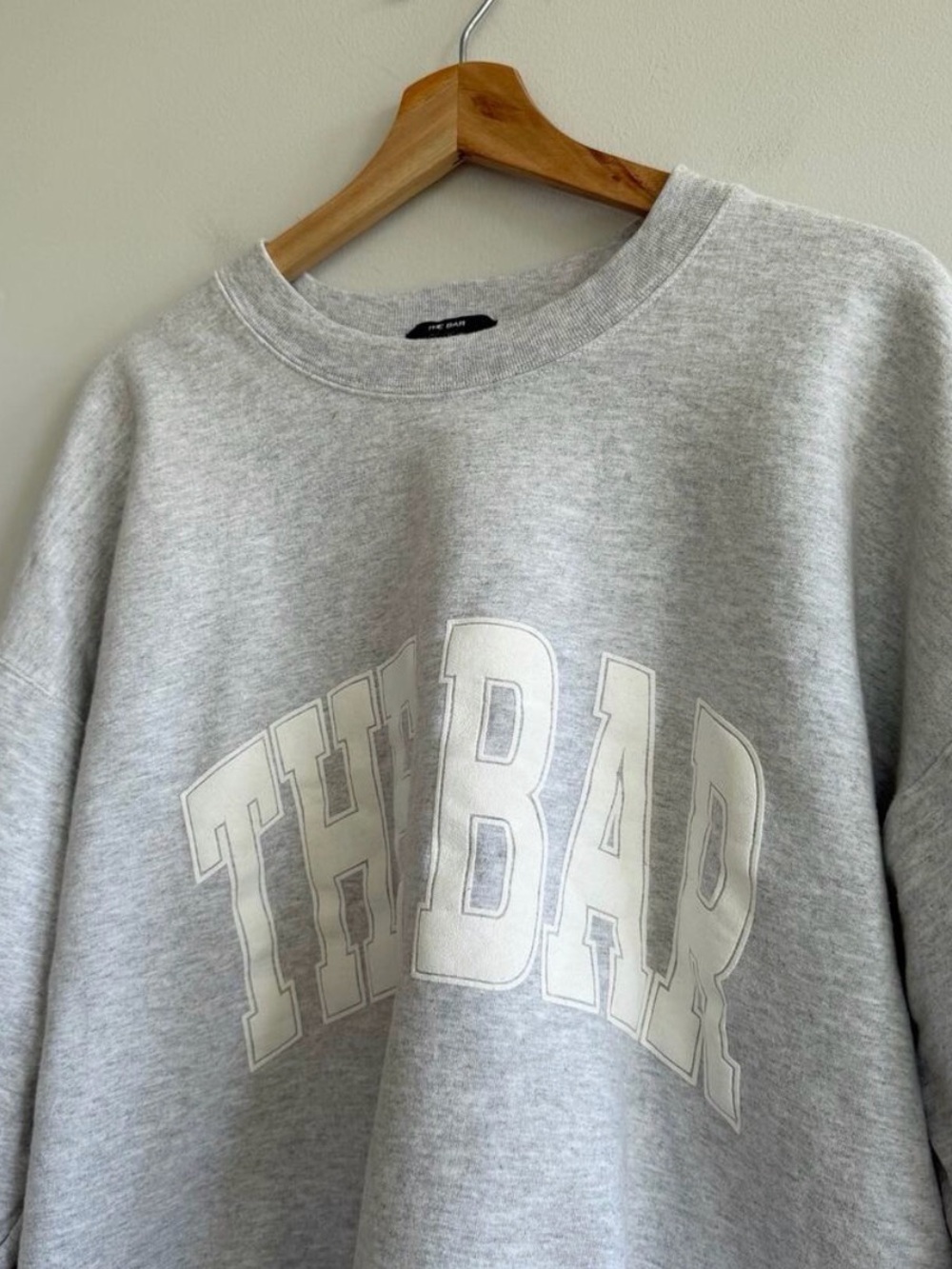 The Bar Varsity Crew Neck Pullover Logo Print - Picture 3 of 8